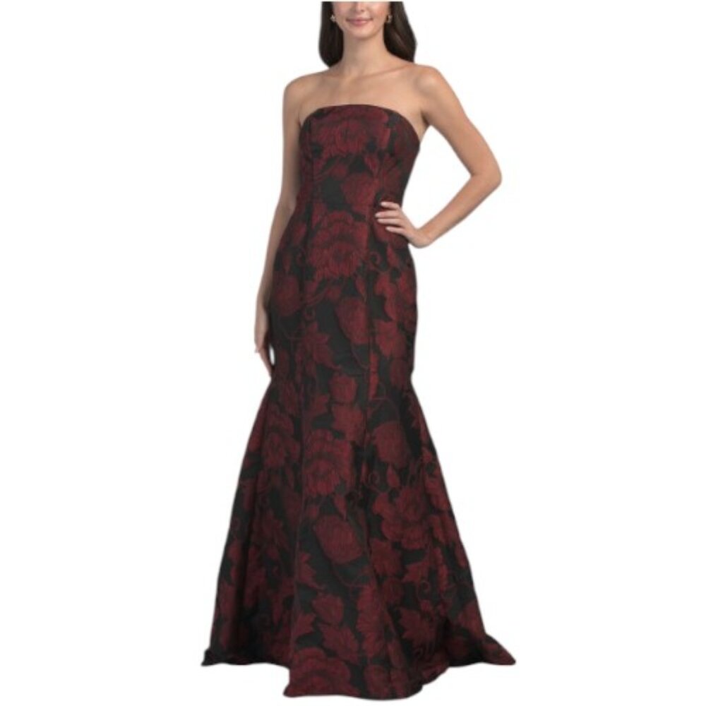 RENE BY RENE RUIZ Strapless Floral Mermaid Gown